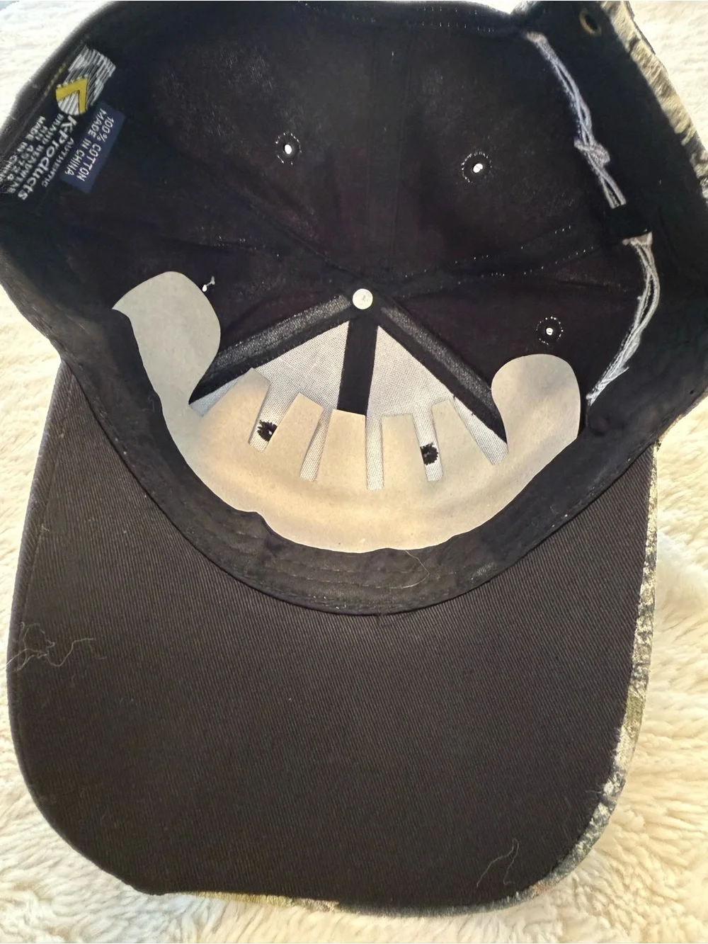 Mossy Oak Black and Camouflage Dekalb Logo Baseball Cap